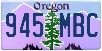OR license plate 945MBC
