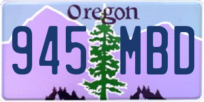 OR license plate 945MBD