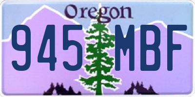 OR license plate 945MBF