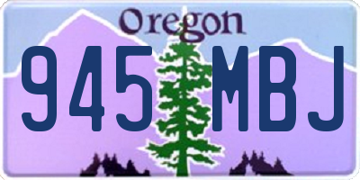 OR license plate 945MBJ