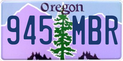 OR license plate 945MBR
