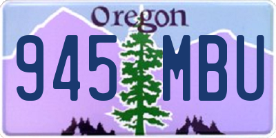 OR license plate 945MBU
