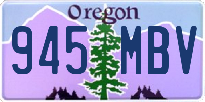OR license plate 945MBV