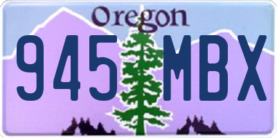 OR license plate 945MBX