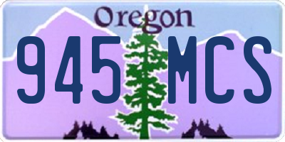 OR license plate 945MCS