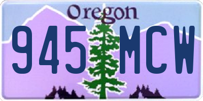 OR license plate 945MCW