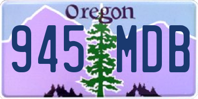 OR license plate 945MDB