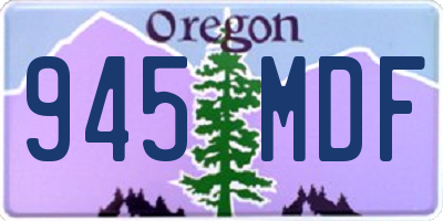 OR license plate 945MDF
