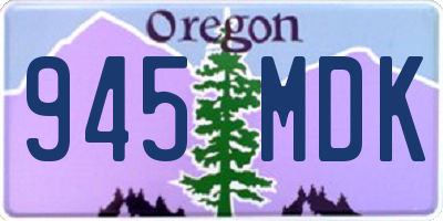 OR license plate 945MDK