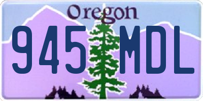 OR license plate 945MDL
