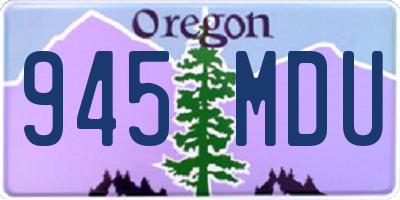 OR license plate 945MDU
