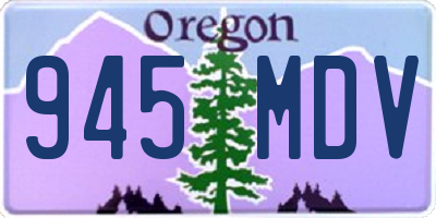 OR license plate 945MDV