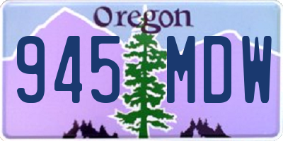 OR license plate 945MDW