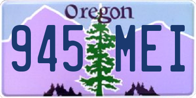 OR license plate 945MEI