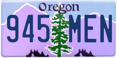 OR license plate 945MEN