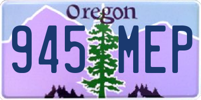 OR license plate 945MEP