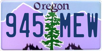 OR license plate 945MEW