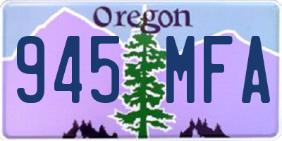 OR license plate 945MFA