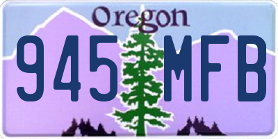 OR license plate 945MFB