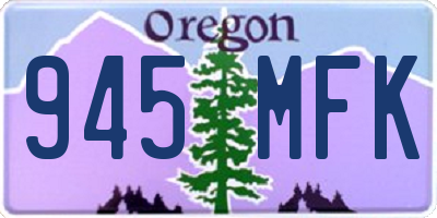 OR license plate 945MFK