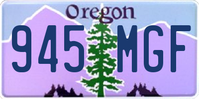 OR license plate 945MGF