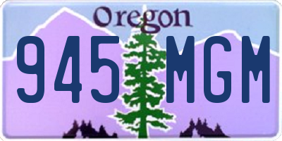 OR license plate 945MGM
