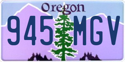 OR license plate 945MGV