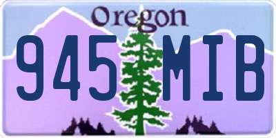 OR license plate 945MIB