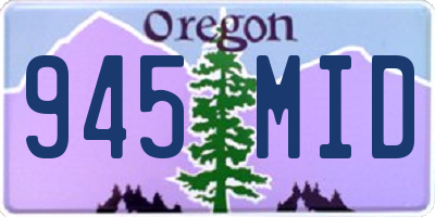 OR license plate 945MID