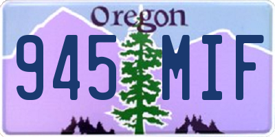 OR license plate 945MIF