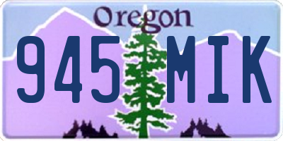 OR license plate 945MIK
