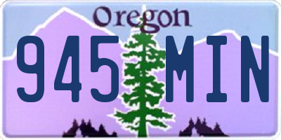 OR license plate 945MIN
