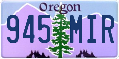 OR license plate 945MIR
