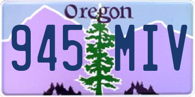 OR license plate 945MIV