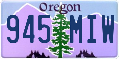 OR license plate 945MIW