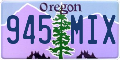 OR license plate 945MIX