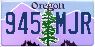 OR license plate 945MJR