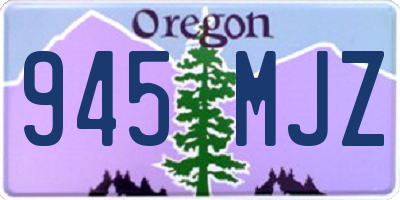 OR license plate 945MJZ