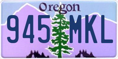 OR license plate 945MKL