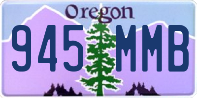 OR license plate 945MMB