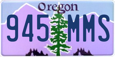 OR license plate 945MMS