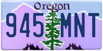 OR license plate 945MNT