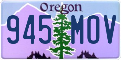 OR license plate 945MOV