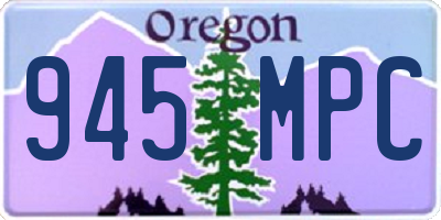 OR license plate 945MPC