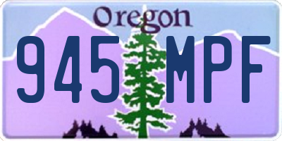 OR license plate 945MPF