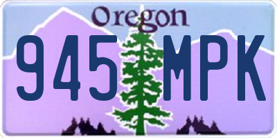 OR license plate 945MPK