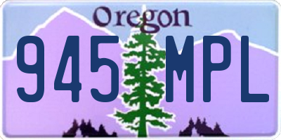 OR license plate 945MPL