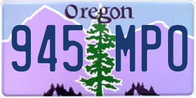 OR license plate 945MPO
