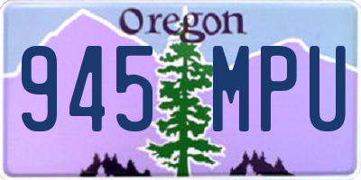OR license plate 945MPU