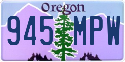 OR license plate 945MPW